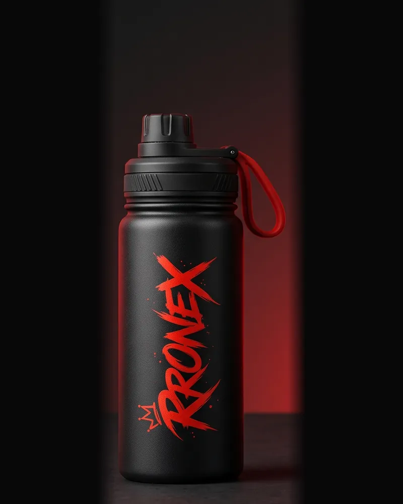 Small black RRONEX water bottle